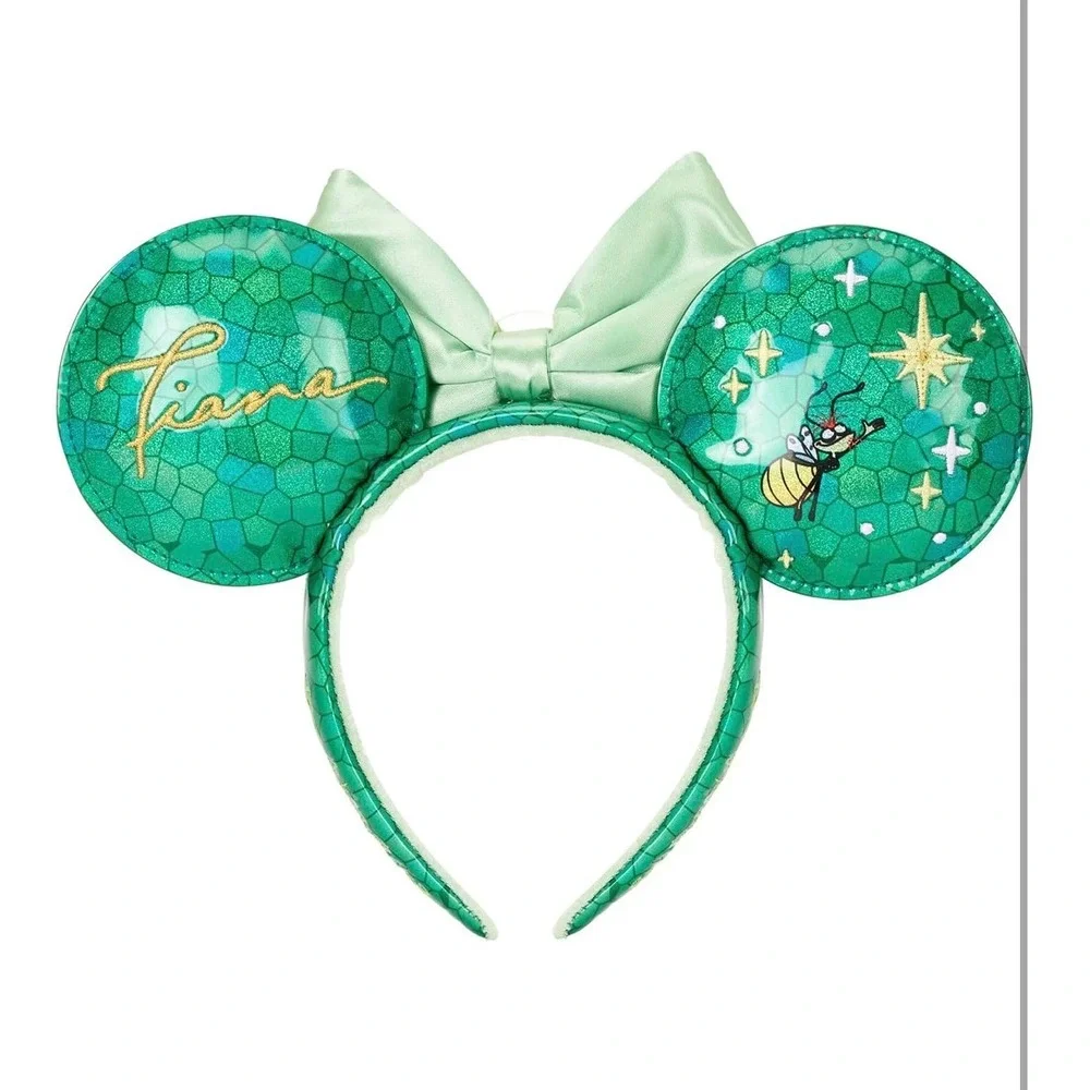 Loungefly Disney Princess Stained Glass Tiana Ears Green Headband Kids One Size